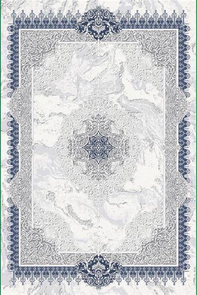 PERA MAVİ GRİ KADİFEMSİ YÜZEY POLYESTER HALI 27139A MAVİ E