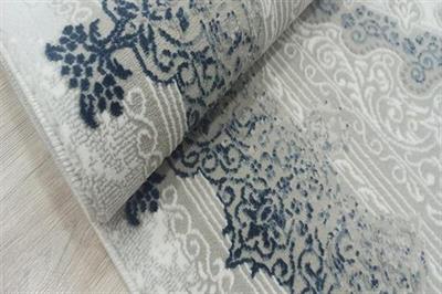 PERA MAVİ KADİFEMSİ YÜZEY POLYESTER HALI 27388 MAVİ E