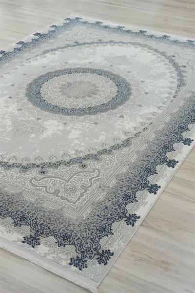 PERA MAVİ KADİFEMSİ YÜZEY POLYESTER HALI 27388 MAVİ E