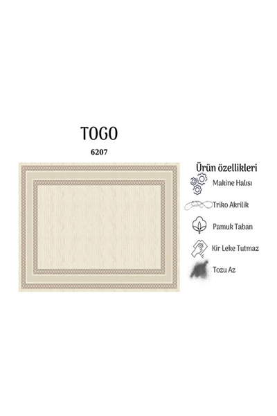 TOGO YUMUŞAK YÜZEY ÖZEL AKRİLİK HALI TOG 6207