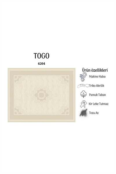 TOGO YUMUŞAK YÜZEY ÖZEL AKRİLİK HALI TOG 6204