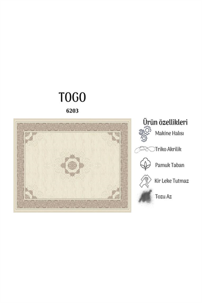 TOGO YUMUŞAK YÜZEY ÖZEL AKRİLİK HALI TOG 6203
