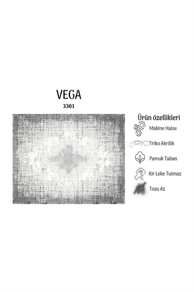 VEGA YUMUŞAK YÜZEY ÖZEL AKRİLİK HALI VEG 3301