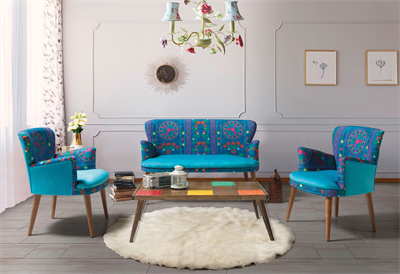 Roma Kollu Etnik Desen Çay Seti Koltuk Takımı