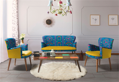 Roma Kollu Etnik Desen Çay Seti Koltuk Takımı