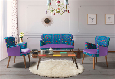 Roma Kollu Etnik Desen Çay Seti Koltuk Takımı