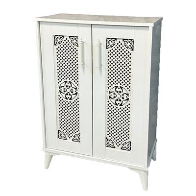 Sevcan Çok amaçlı 2li Dolap Desenli Beyaz