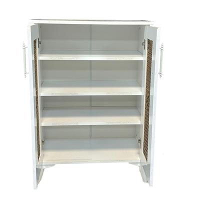 Sevcan Çok amaçlı 2li Dolap Desenli Beyaz