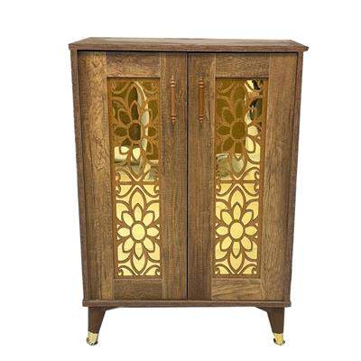 Sevcan Çok amaçlı 2li Dolap Desenli Ahşap