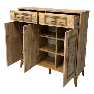 Sevcan Çok Amaçlı 3lü Dolap Desenli Ahşap