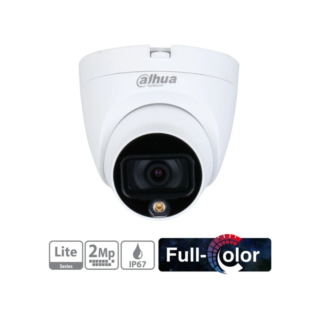 DAHUA HAC-HDW1209TLQ-LED-0280B, 2Mpix, 2.8mm Lens, 20 Mt Gece Görüşü, Full Color, 4 IN 1, Dome Kamera
