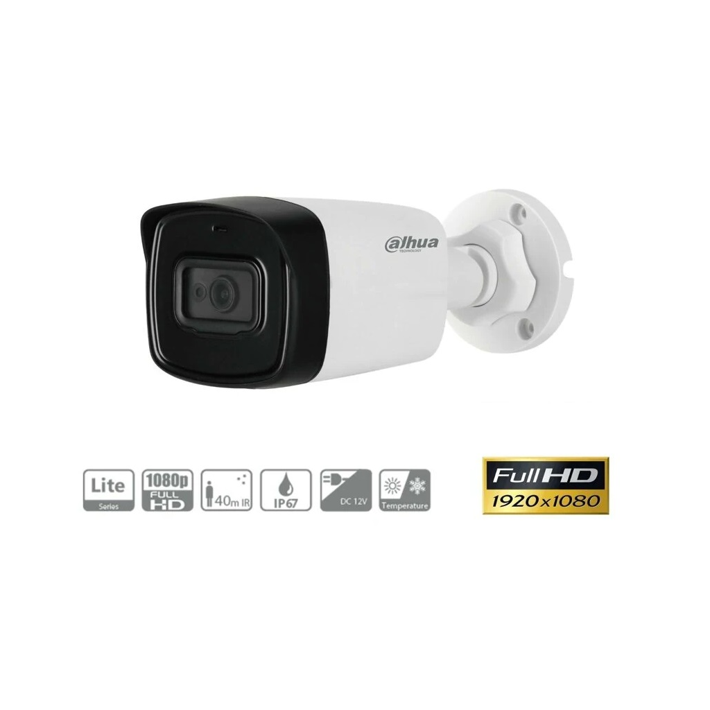 DAHUA HAC-HFW1200TLP-0360B, 2Mpix, 3.6m Lens, 40 Mt Gece Görüşü, Bullet Kamera
