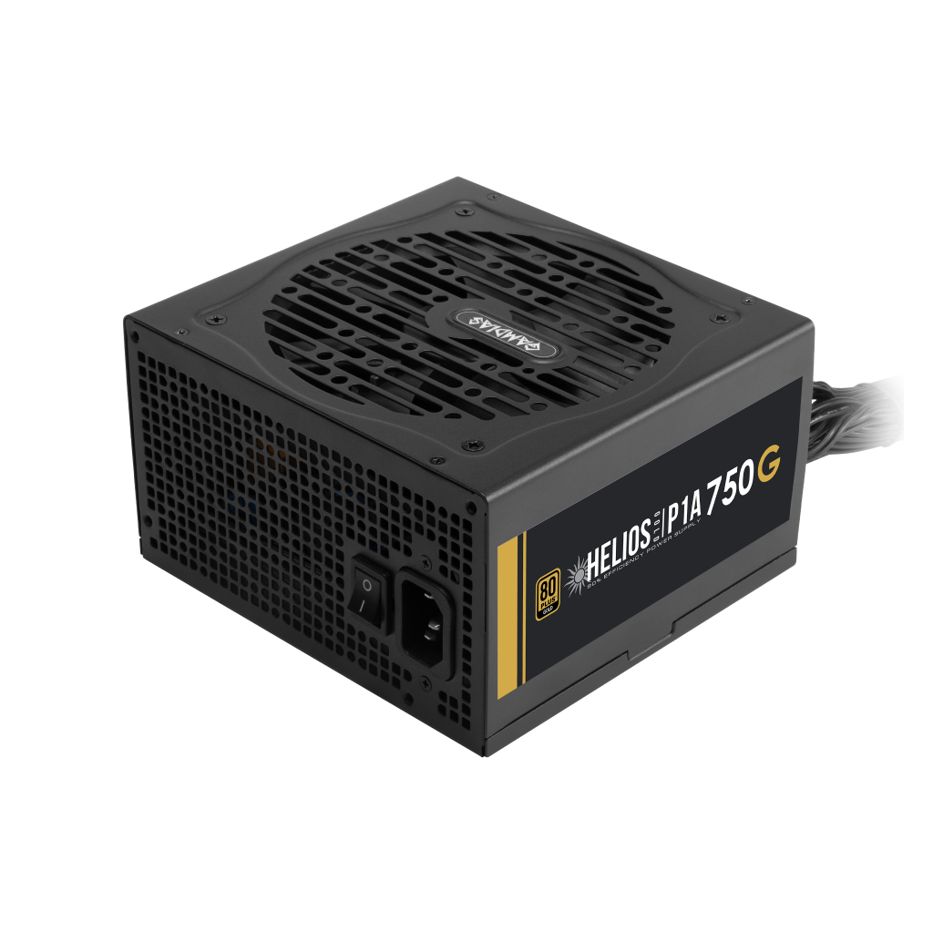 GAMDIAS HELIOS P1A-750G, 750W, 80+ Gold, Aktif PFC, GAMING, ATX, Power Supply (PSU)