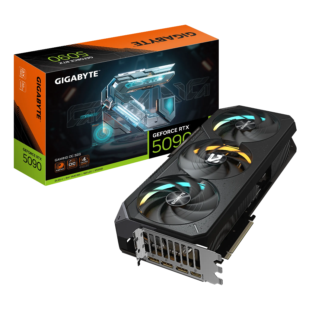 GIGABYTE GV-N5090GAMING OC-32GD, RTX5090, GAMING OC, 32Gb, GDDR7, 512BIT, 3 Fanlı, 1xHDMI, 3xDP, GAMING Ekran KARTI