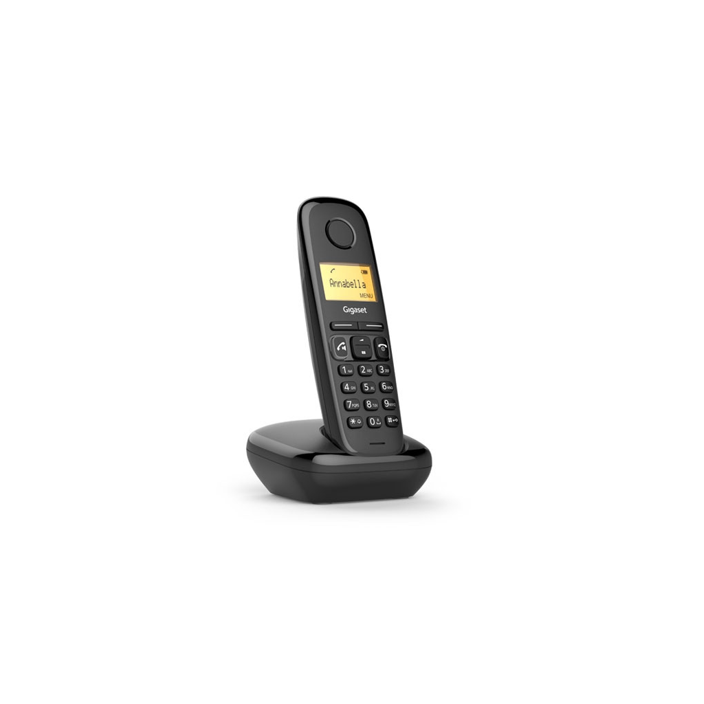 GIGASET A270, Dect Telefon, Siyah, 18 Saat Konuşma, 200 Saat Bekleme, 80 Kişilik Rehber