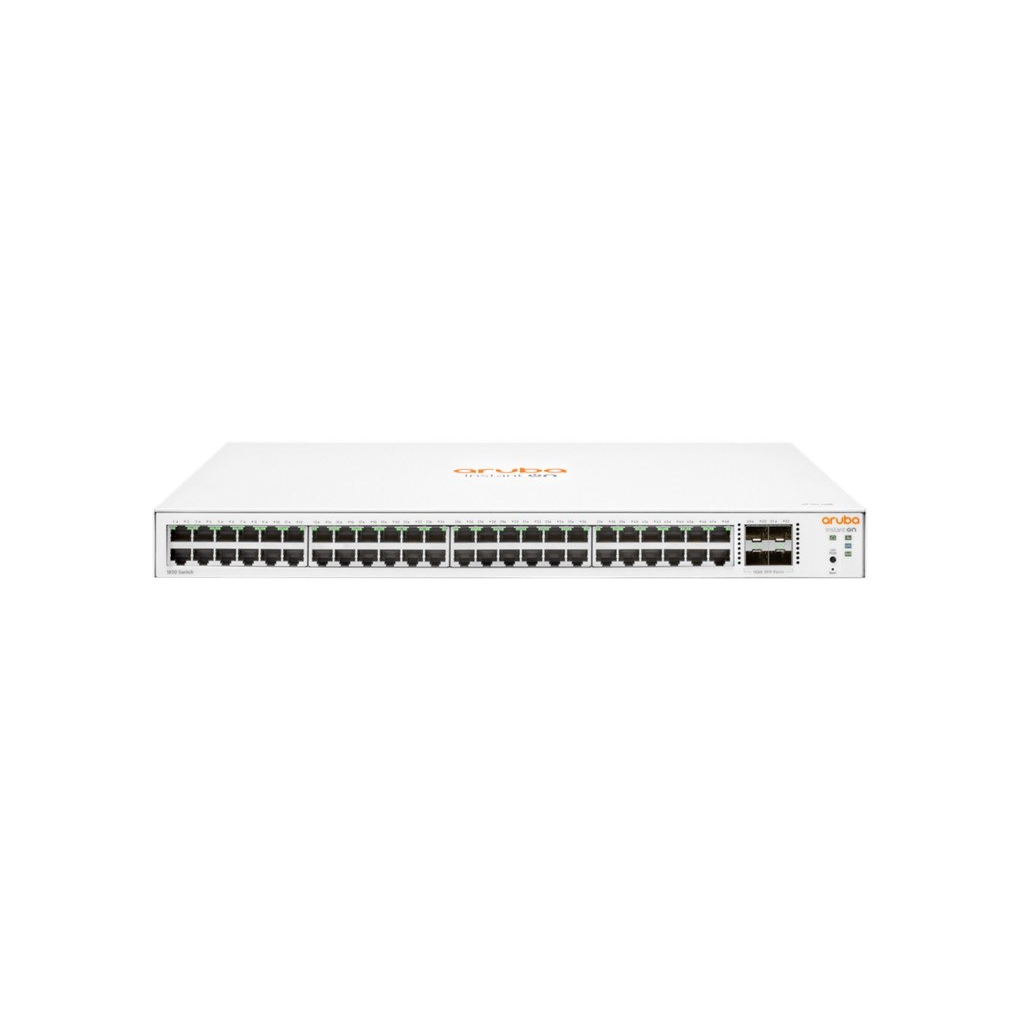 HP Aruba Instant On, JL814A, 1830-48G, 48Port, GigaBit, 4 Port Gigabit SFP, Yönetilebilir, Rack Mount Switch