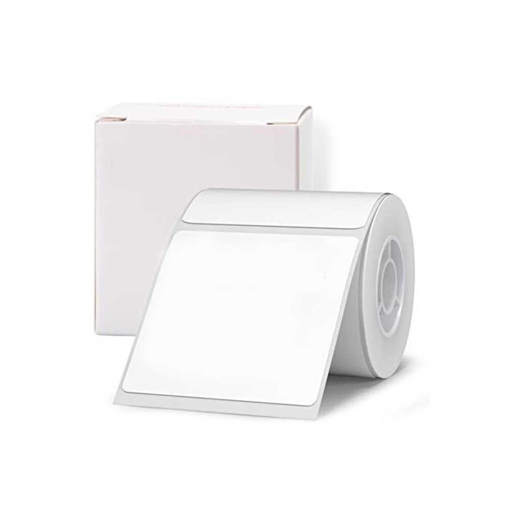 NIIMBOT T50 Etiket 50mm x 50mm (Tek Kolonda 1li) 150 adet Beyaz Kare (B1, B21S, B3S, B21 PRO)