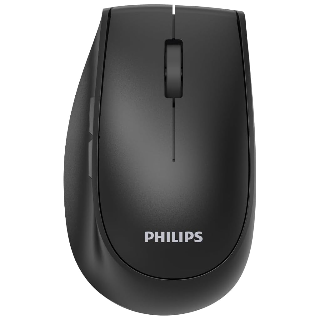 PHILIPS SPK7627B, Siyah, USB Nano 2,4Gh ve Bluetooth Kablosuz, 1600dpi, Optic, 5 Tuşlu, Şarj Edilebilir, Sessiz Click, Mouse