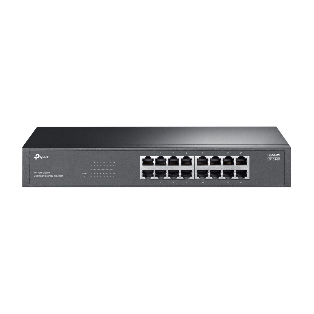TP-LINK LS1016G, Green Tech, 16 Port GigaBit, Yönetilemez, Metal Kasa, Masaüstü Switch