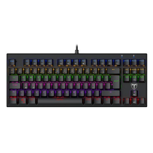T-DAGGER I-500R, LIGHT CRUISERC , USB Kablolu, Türkçe Q, Rainbow Backlight, Blue Mekanik Switch, 87 Tuşlu, Gaming Klavye
