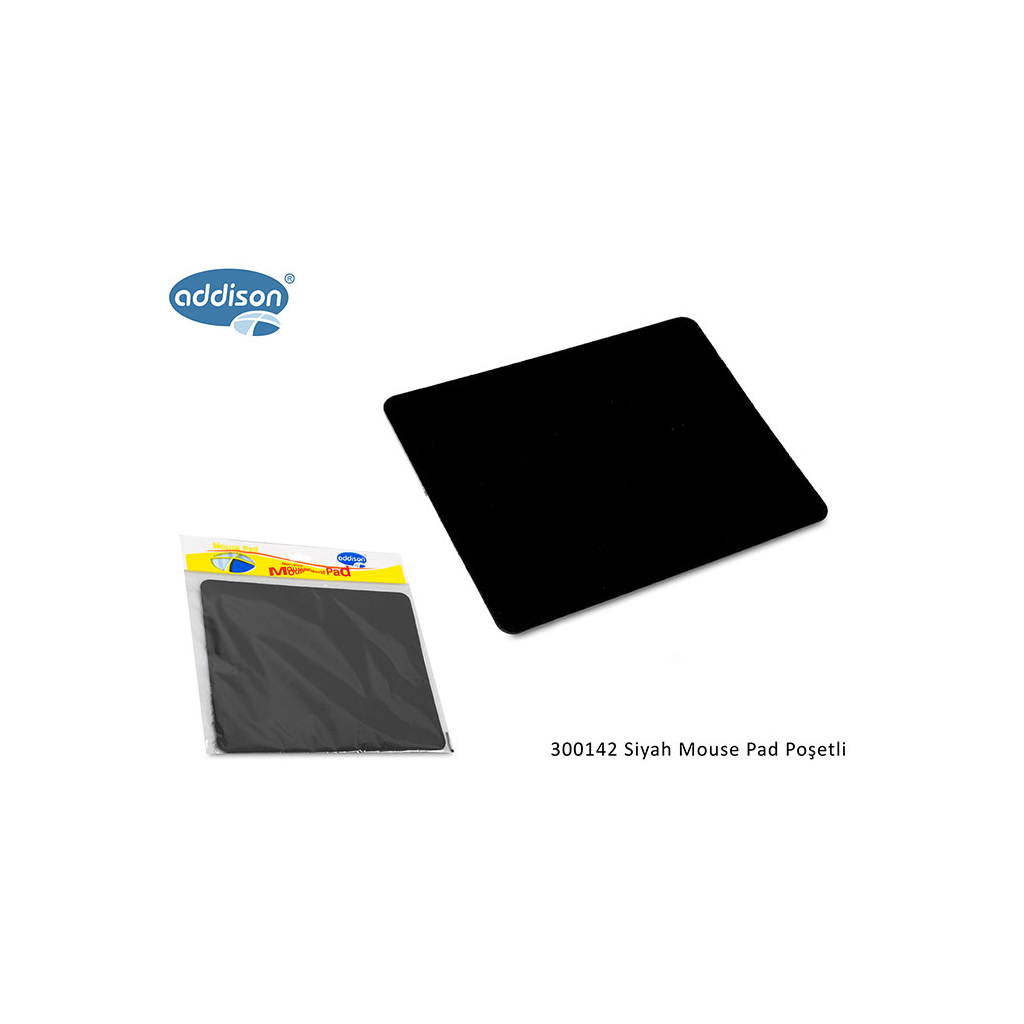 ADDISON 300142, 177x217x2mm, Lüx, Big, MOUSE PAD,  (Siyah)