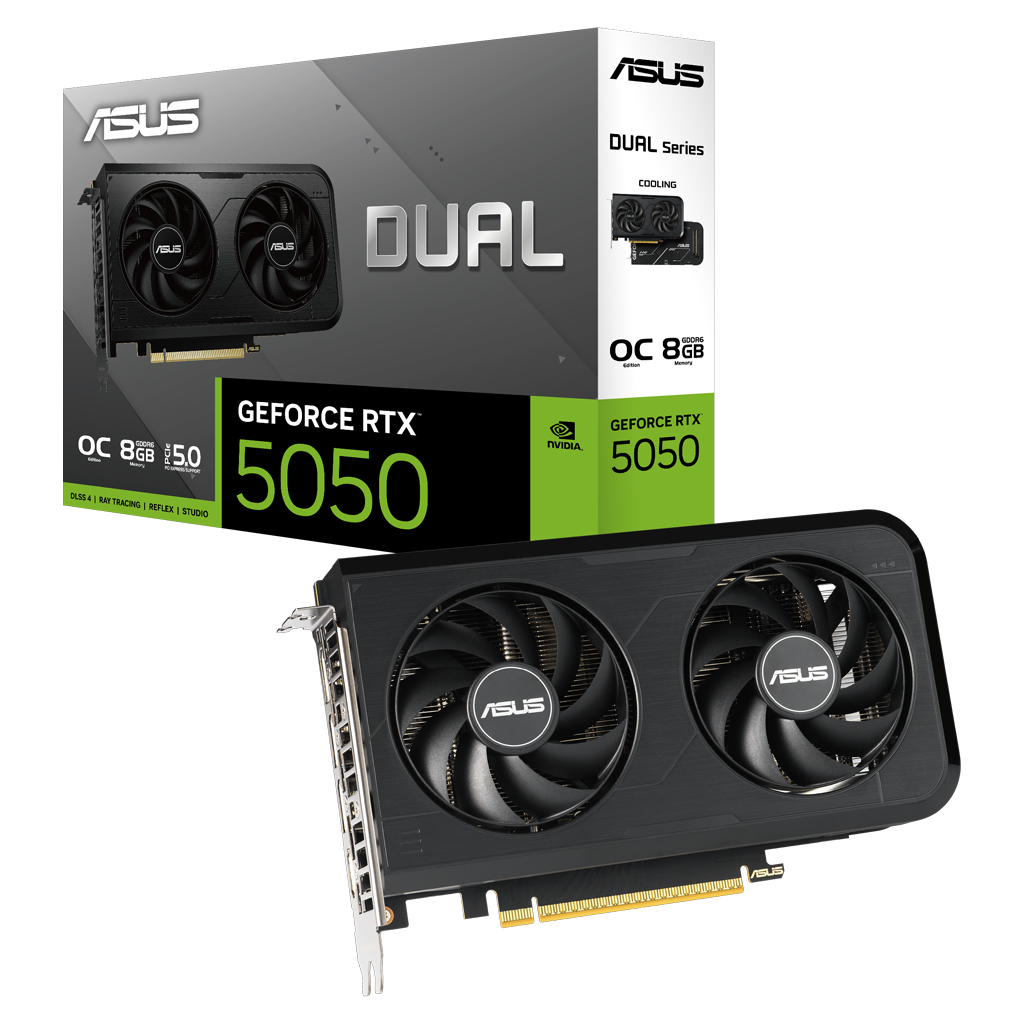ASUS DUAL-RTX5050-O8G, 8Gb, 128Bit, GDDR6, 1xHDMI, 3xDP GAMING Ekran Kartı