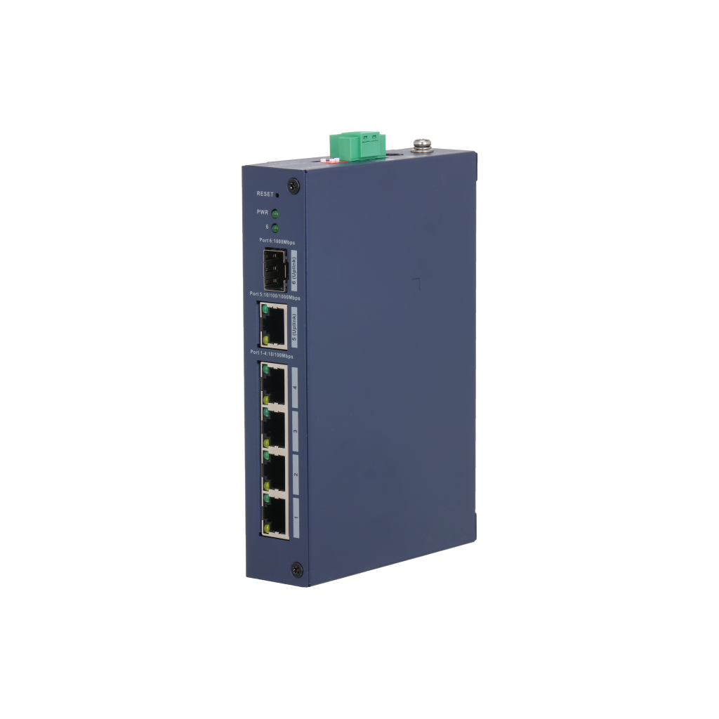 DAHUA CHS4106-4ET, 4 Port, Megabit,  1 Port Gigabit Uplink, 1 Port Gigabit SFP, Cloud Yönetilebilir, Switch