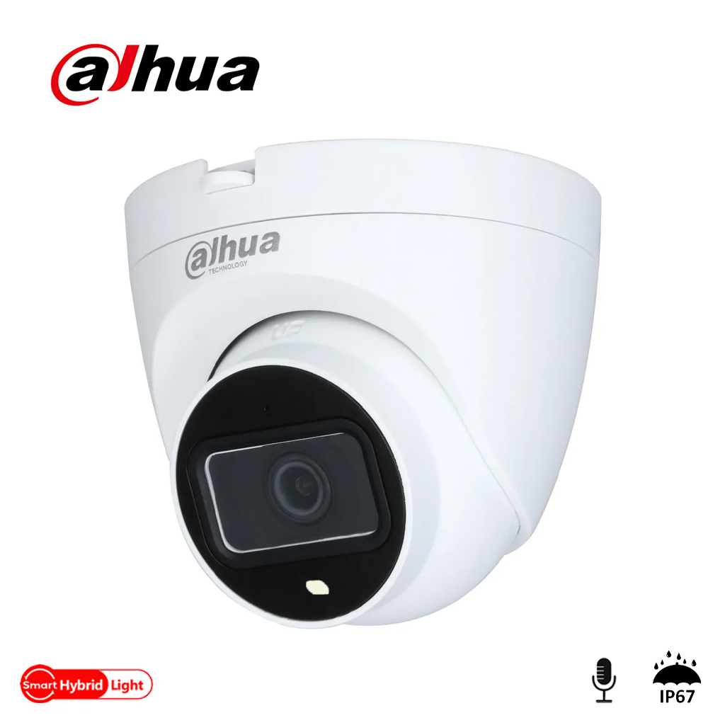 DAHUA IPC-HDW1431V-SA, 4Mpix, 2,8mm Lens, H265+, 30Mt Gece Görüşü,  Mikrofonlu, PoE Dome IP Kamera