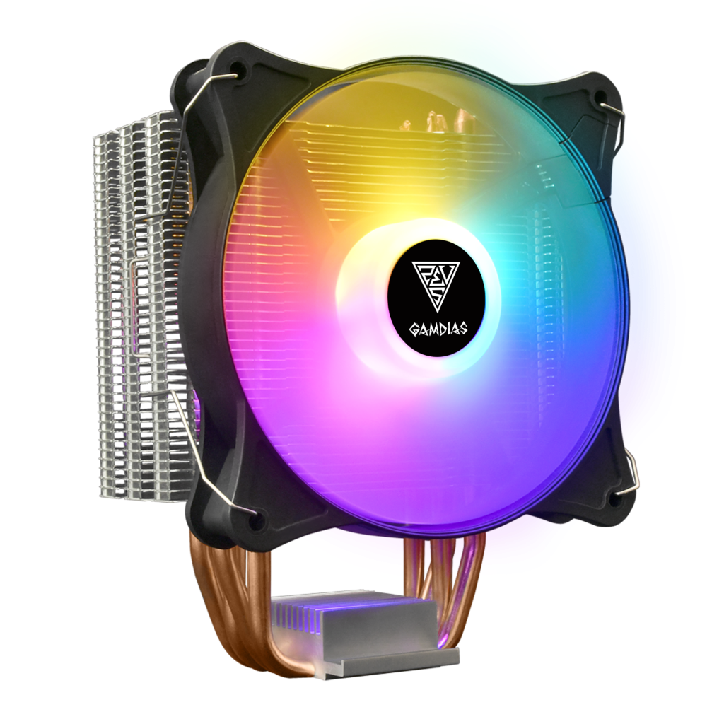 GAMDIAS BOREAS E1-410 Lite, ARGB, 120mm, CPU  Kule Tipi Hava Soğutma, Doğrudan Temas Teknolojisine Sahip 4 adet Gelişmiş Bakır Isı Borusu (AMD AM4 ve INTEL Tüm işlemciler ile uyumlu)