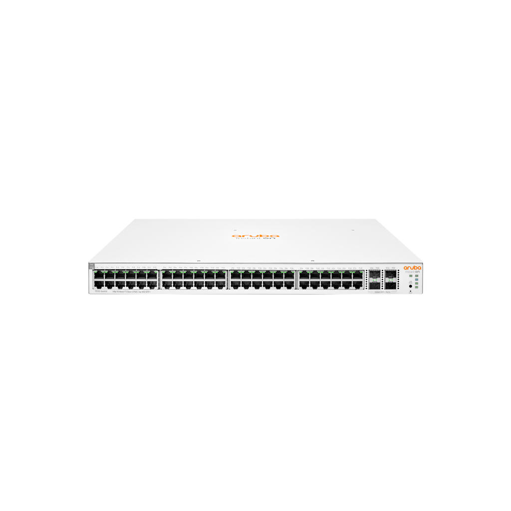 HP Aruba Instant On, JL686B, 1930-48G, 48Port, GigaBit, PoE 370W, 4 Port Gigabit SFP, Yönetilebilir, Rack Mount Switch