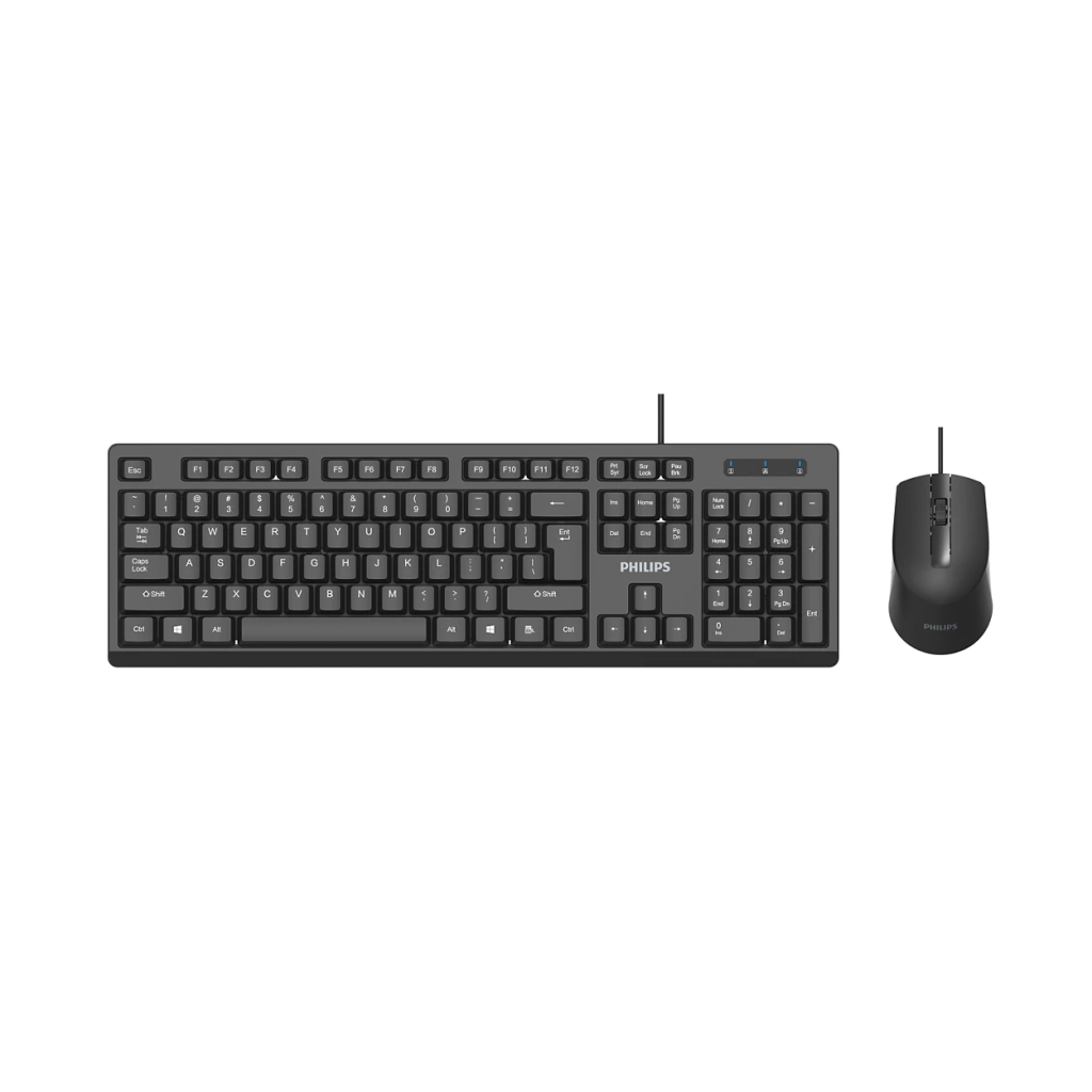 PHILIPS SPT6234B, Siyah, Türkçe Q, USB Kablolu, Klavye Mouse Set