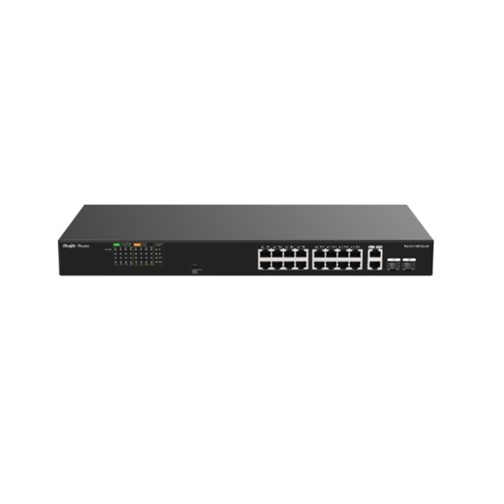 RUIJIE REYEE RG-ES118FGS-LP  18 Port, 16 Port  Megabit PoE, 120W, 2 Port Gigabit  COMBO,  Switch  Metal Kasa