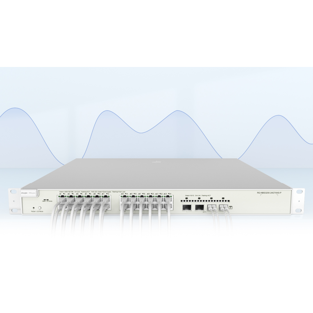 RUIJIE REYEE RG-NBS3100-24GT4SFP-V2, 24 Port, GigaBit, 4Port SFP, L2 Yönetilebilir,  Metal Kasa, Rack Mount, Switch