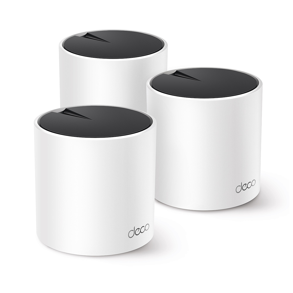TP-LINK DECO-X55, AX3000, Üçlü Mesh, 3000Mbps, Dual Band, WiFi6, 3Port Gigabit Lan, 600m2 Çekim Alanı, Router, Geniş Alan İnternet Ağı Sağlayıcısı