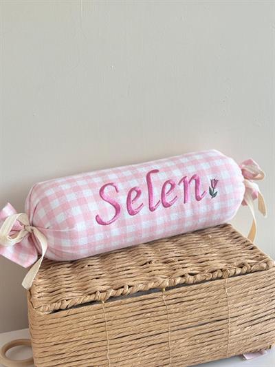 ŞEKER YASTIK İSME ÖZEL - ŞEKER PEMBE
