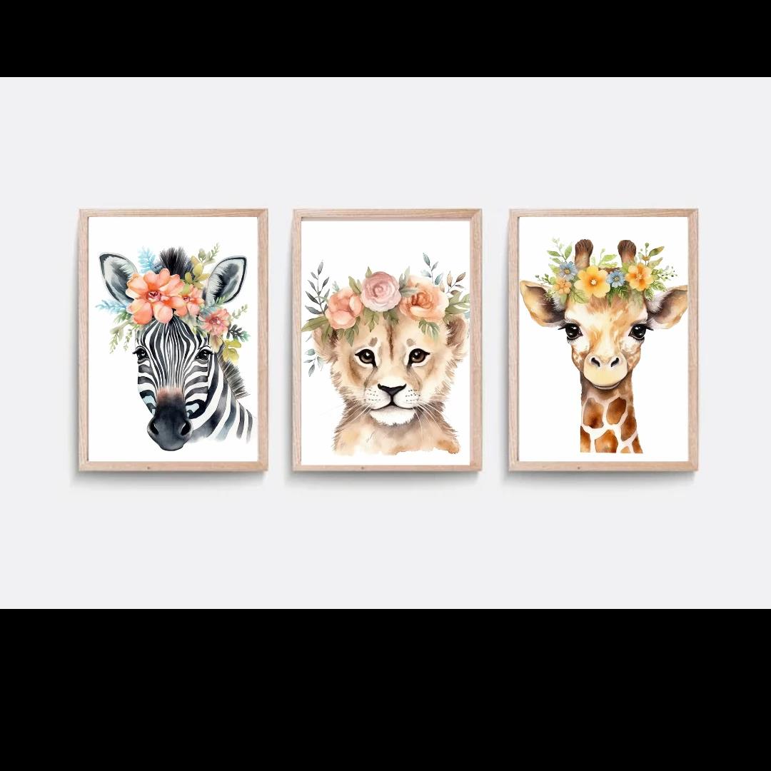 30x40 3LÜ AHŞAP TABLO SET