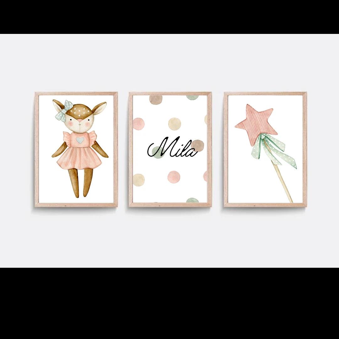 30x40 3LÜ AHŞAP TABLO SET