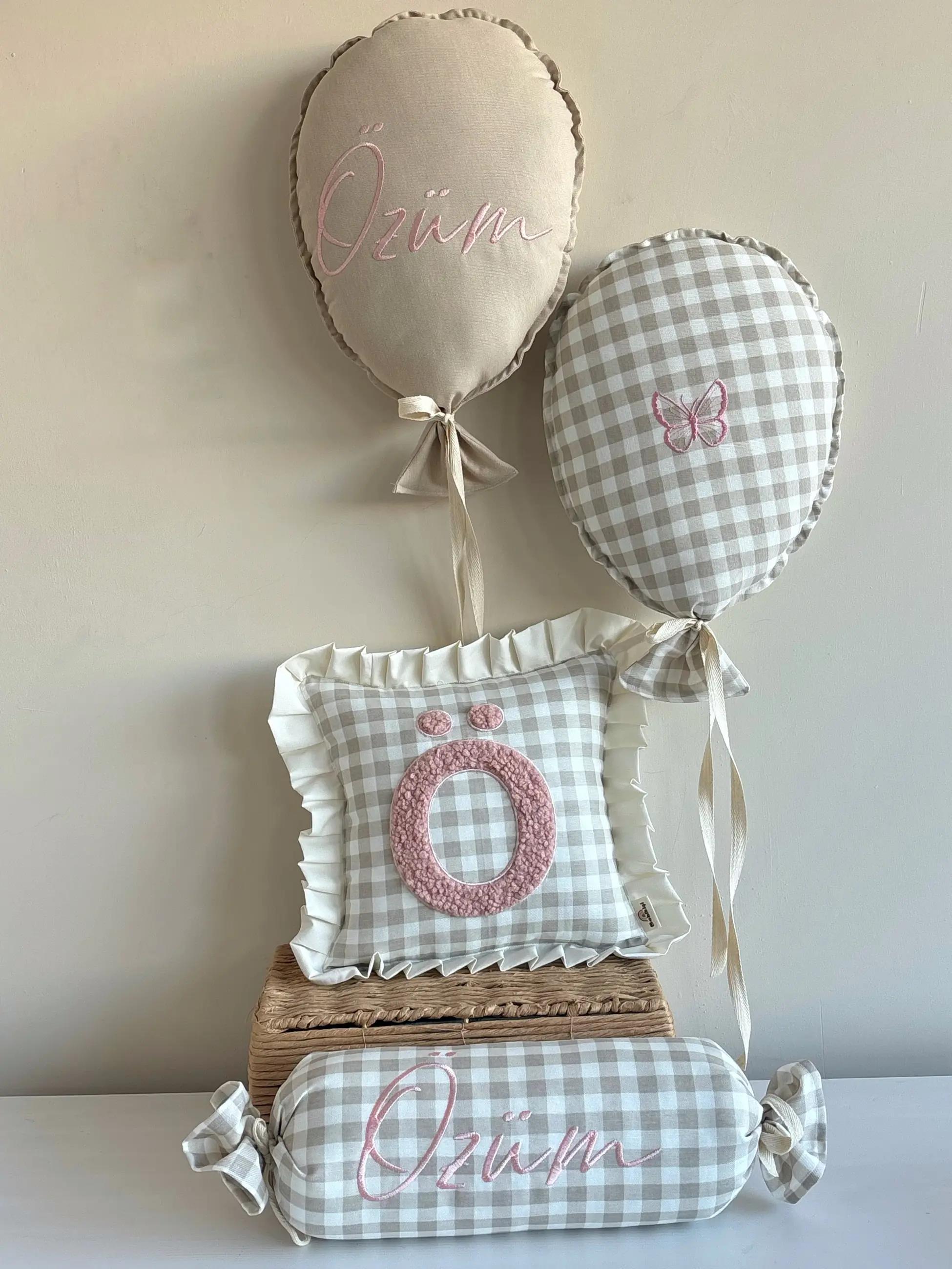 DEV SET - PEMBE HAYALLER - 2 BALON 2 YASTIK -1