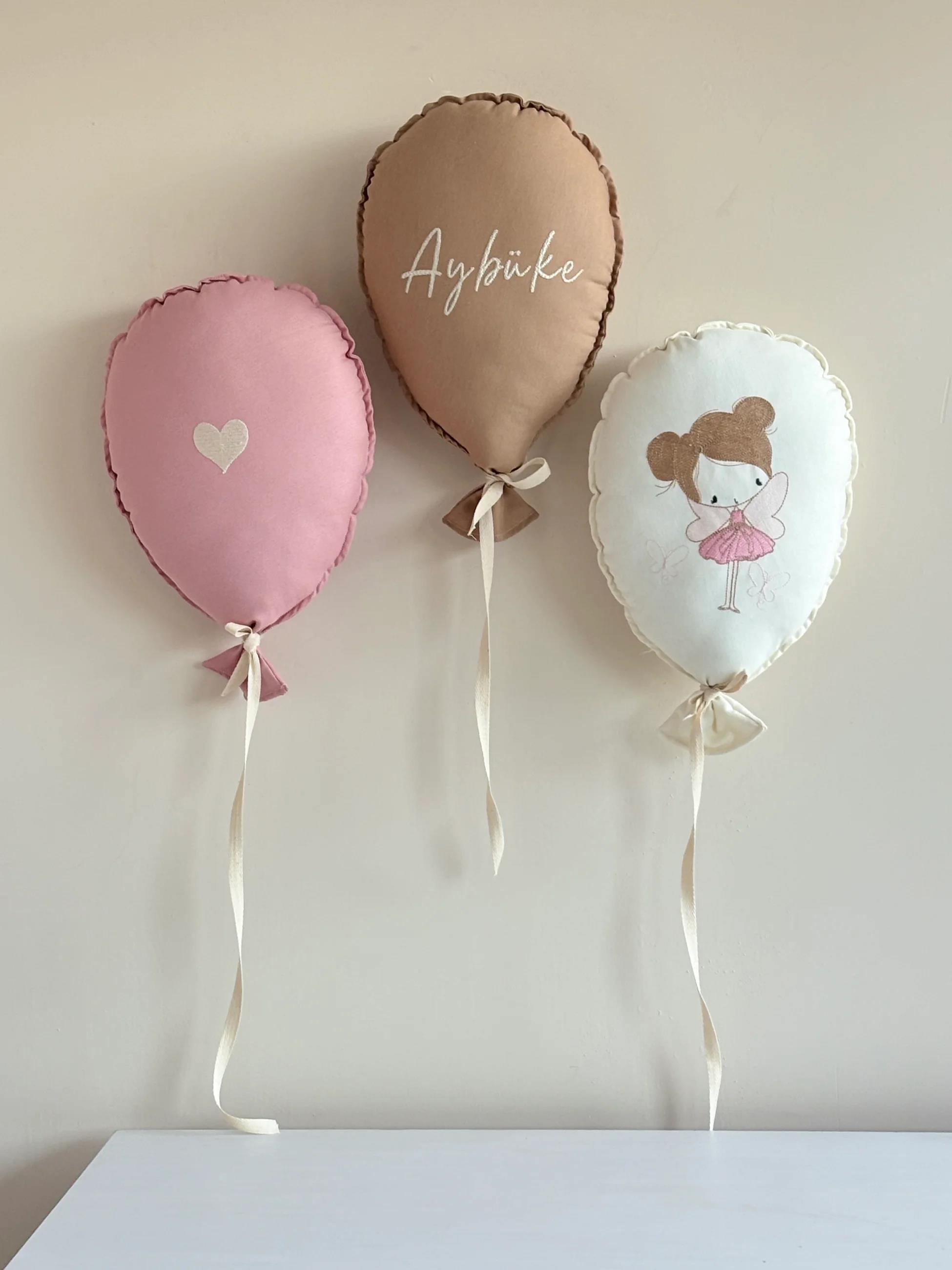 PERİ KIZI NAKIŞ İSME ÖZEL 3’LÜ BALON TAKIMI - 1