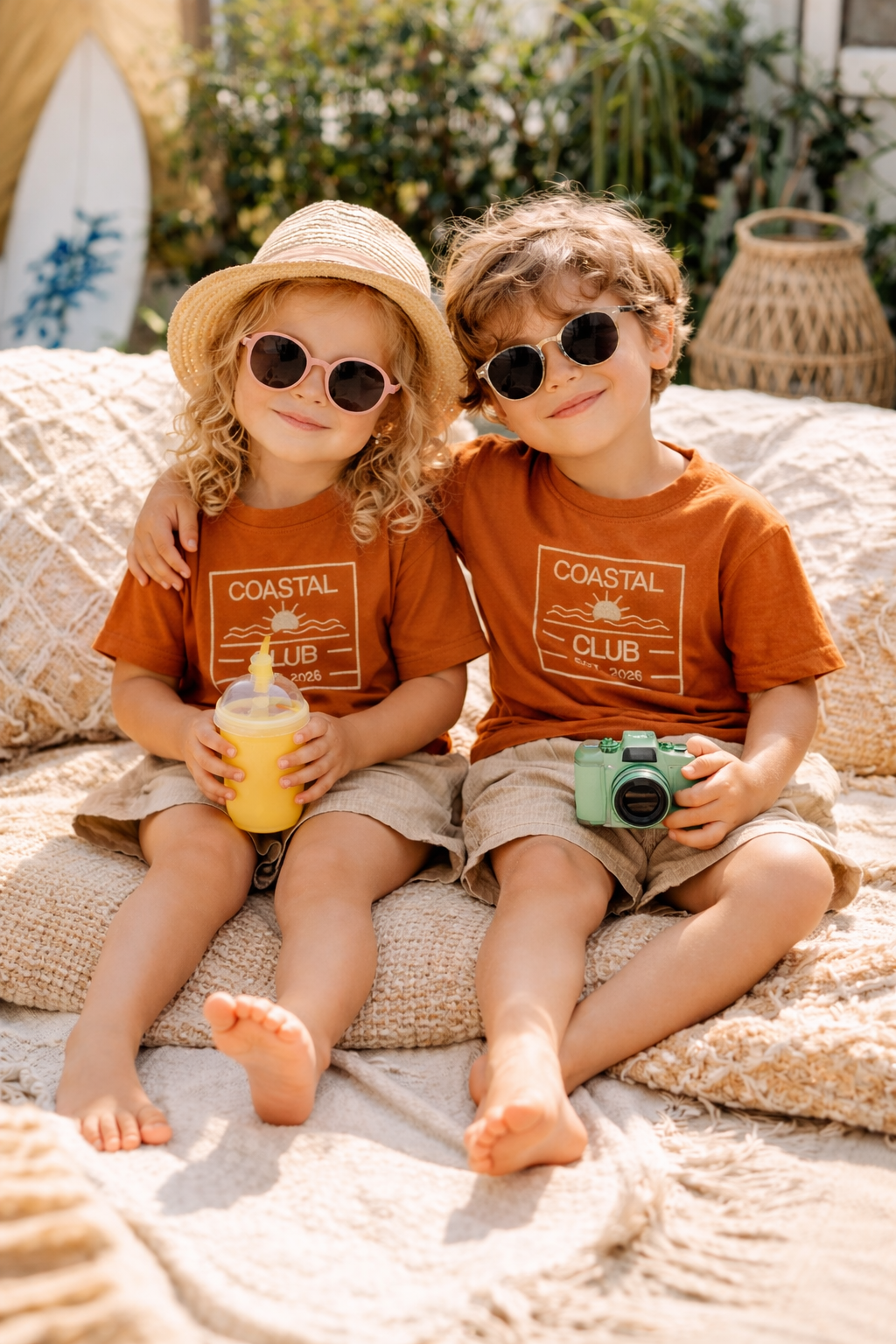 %100 pamuk müslin şort & tshirt takımı 2-6 yaş