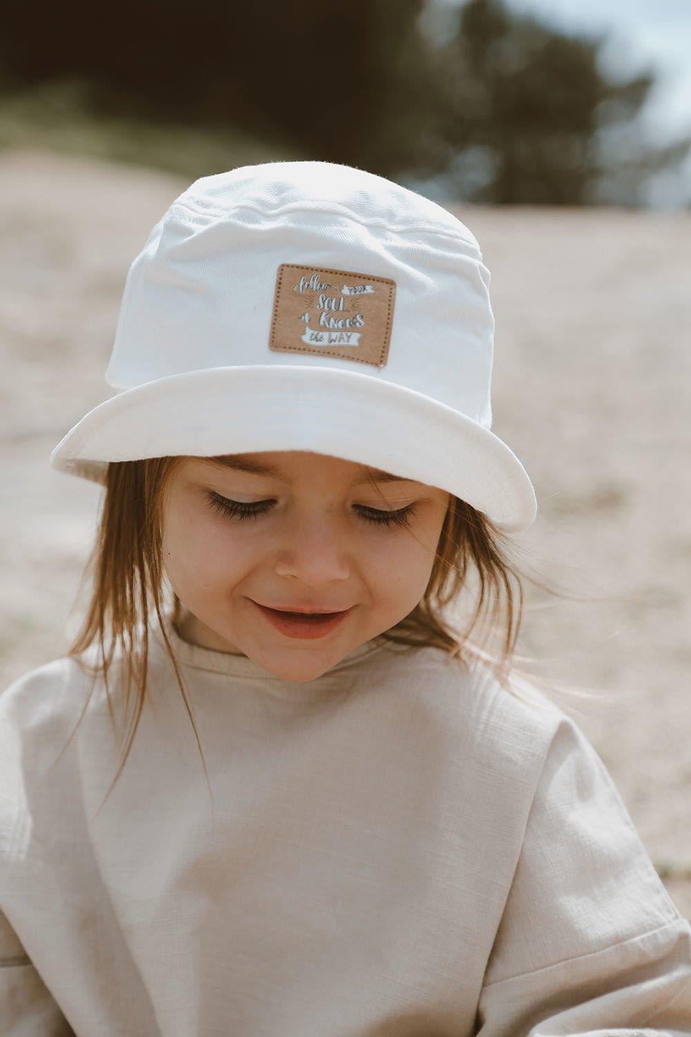 beyaz %100 pamuk bucket şapka 1-6 yaş