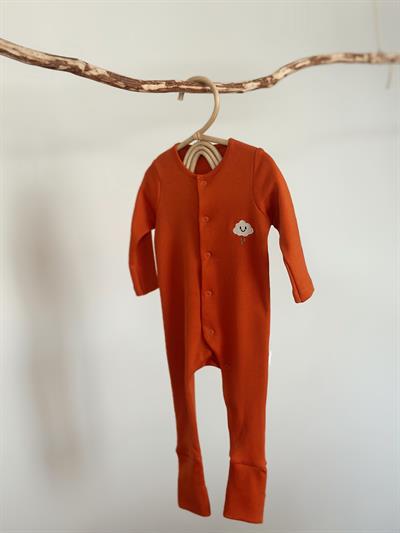 %100 pamuk Oeko-Tex sertifikalı aç/kapa patikli tulum