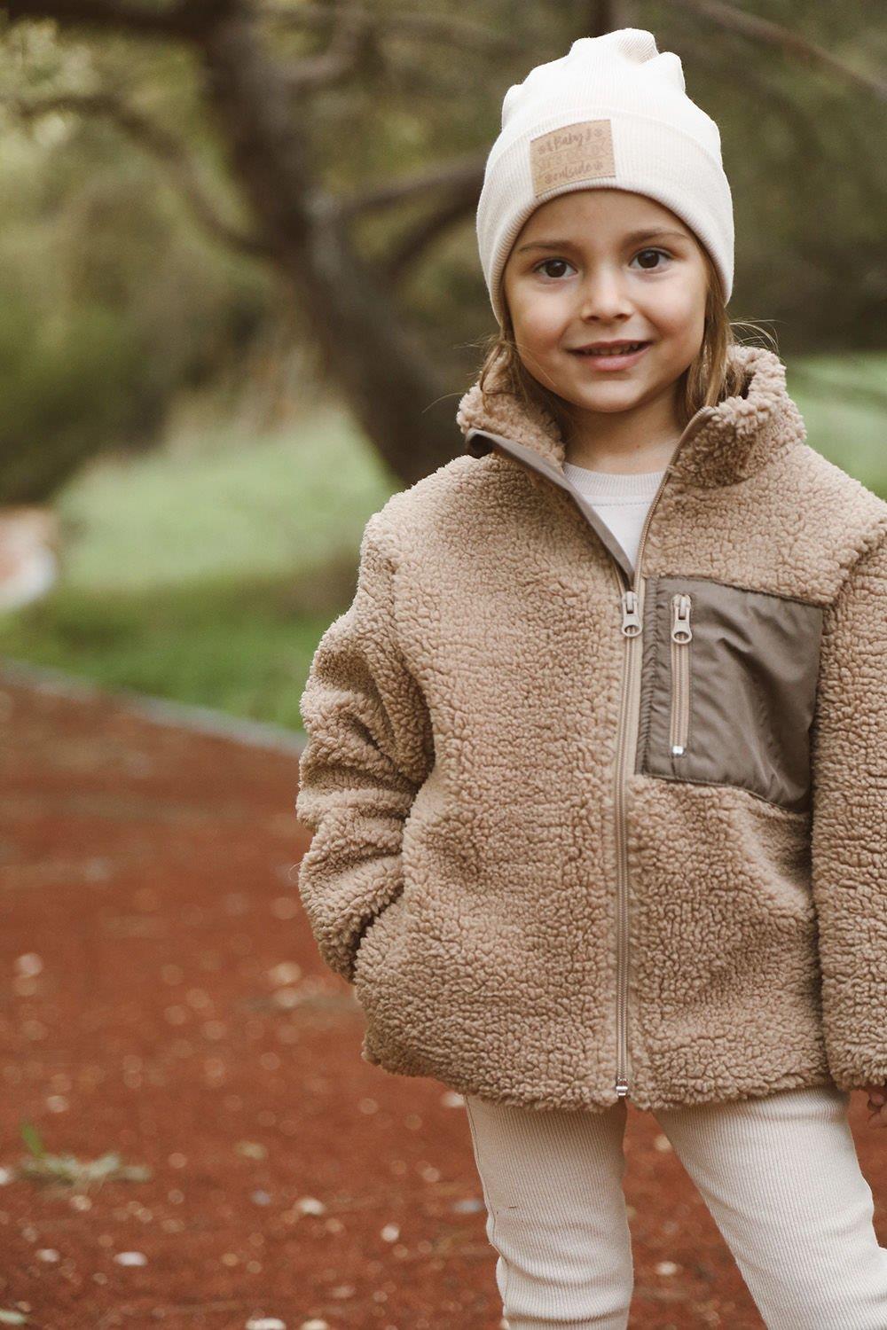 teddy peluş bebek çocuk mont vizon