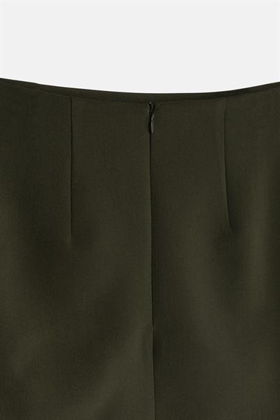 Açık Haki Dar Mini Etek