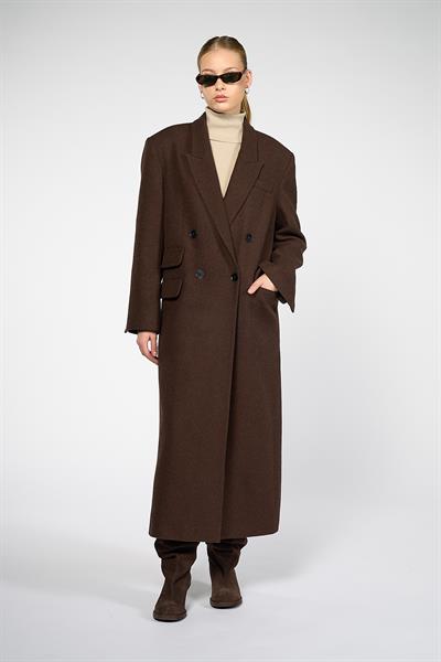 Kadın Kahverengi Oversize Kaban