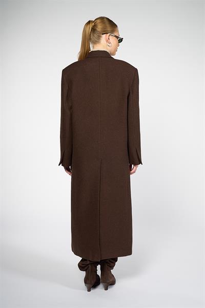 Kadın Kahverengi Oversize Kaban