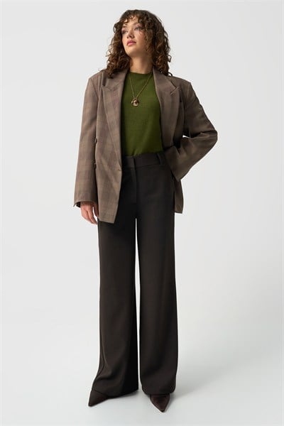 Kadın Kahverengi Slim Fit Basic Pantolon