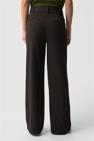 Kadın Kahverengi Slim Fit Basic Pantolon
