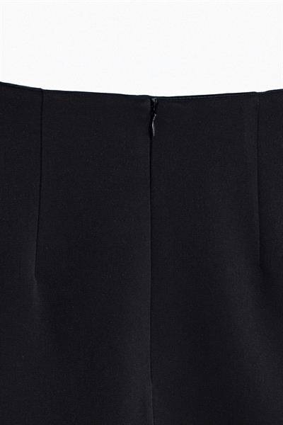 Kadın Lacivert Çan Kesim Mini Etek