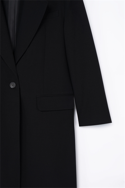 Kadın Siyah Oversize Uzun Ceket